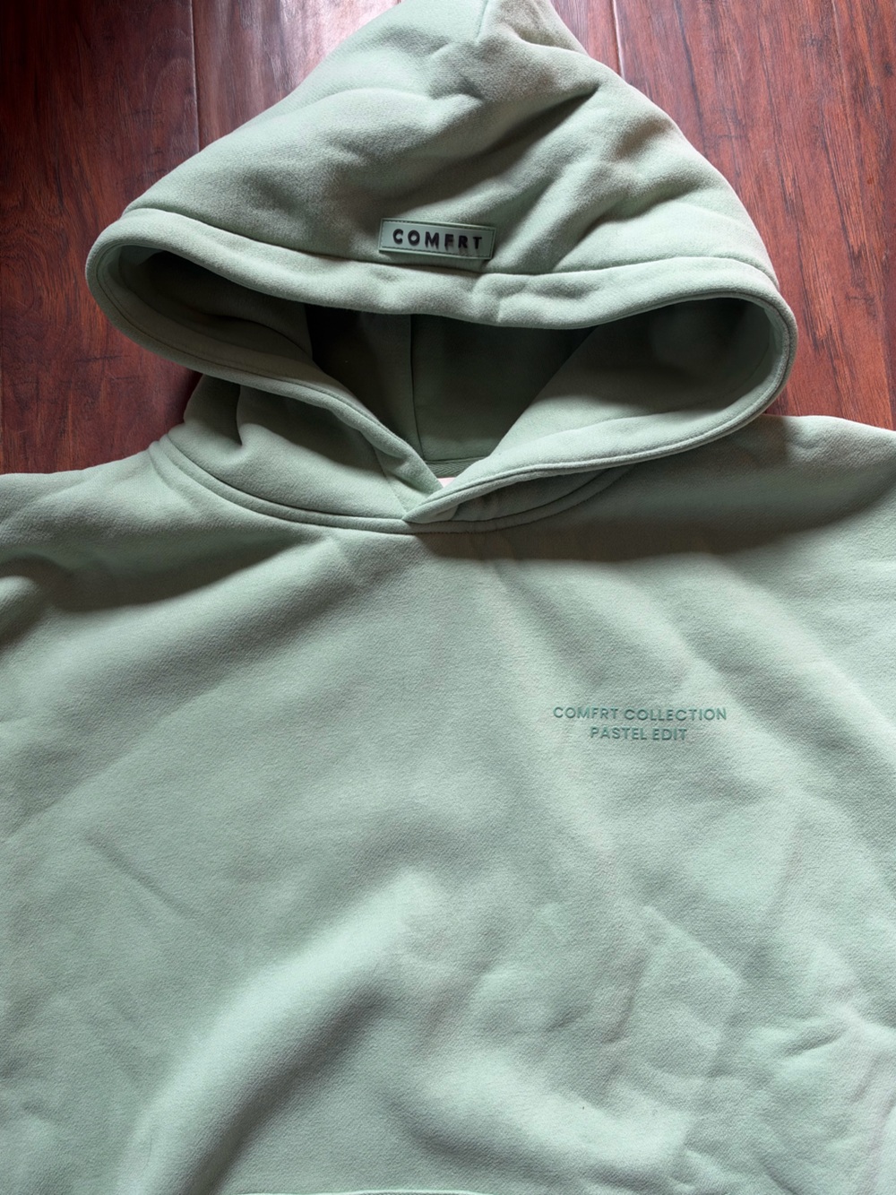 Comfort Collection Sage Green Women's Hooded Sweatshirt Size Large